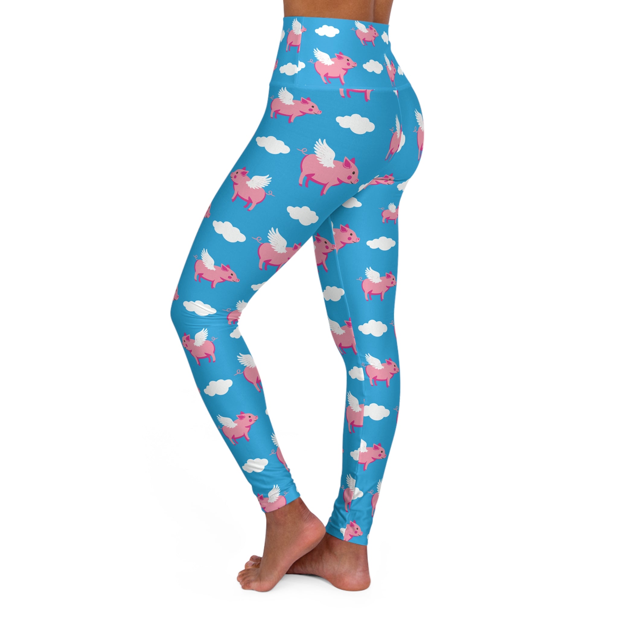 When Pigs Fly High Waisted Leggings