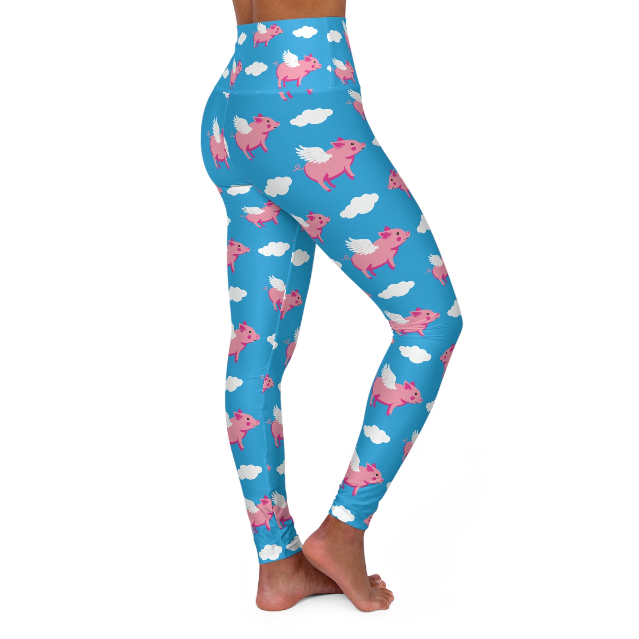 When Pigs Fly High Waisted Leggings