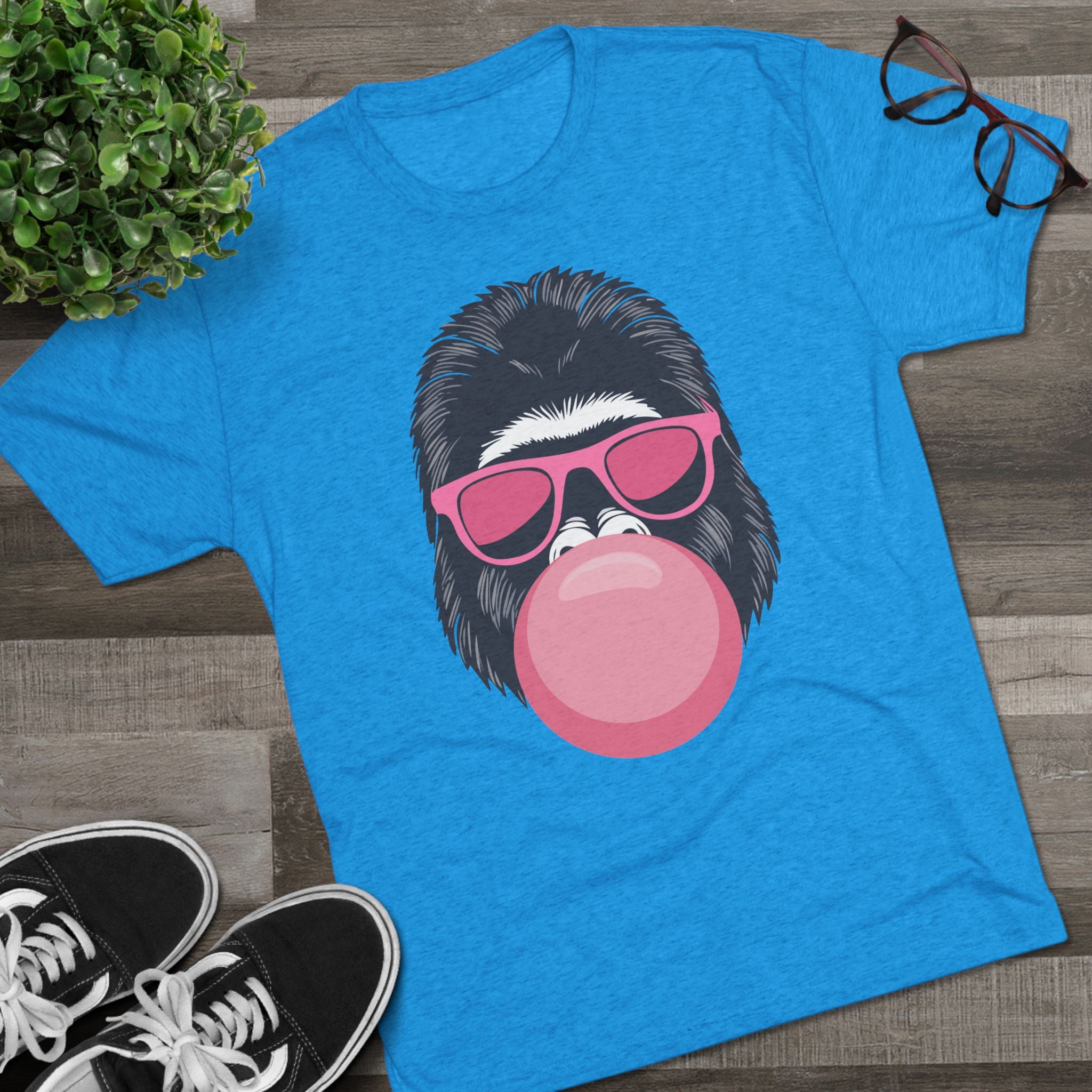 Gorilla Vibes Bubble Gum Tri-Blend Tee