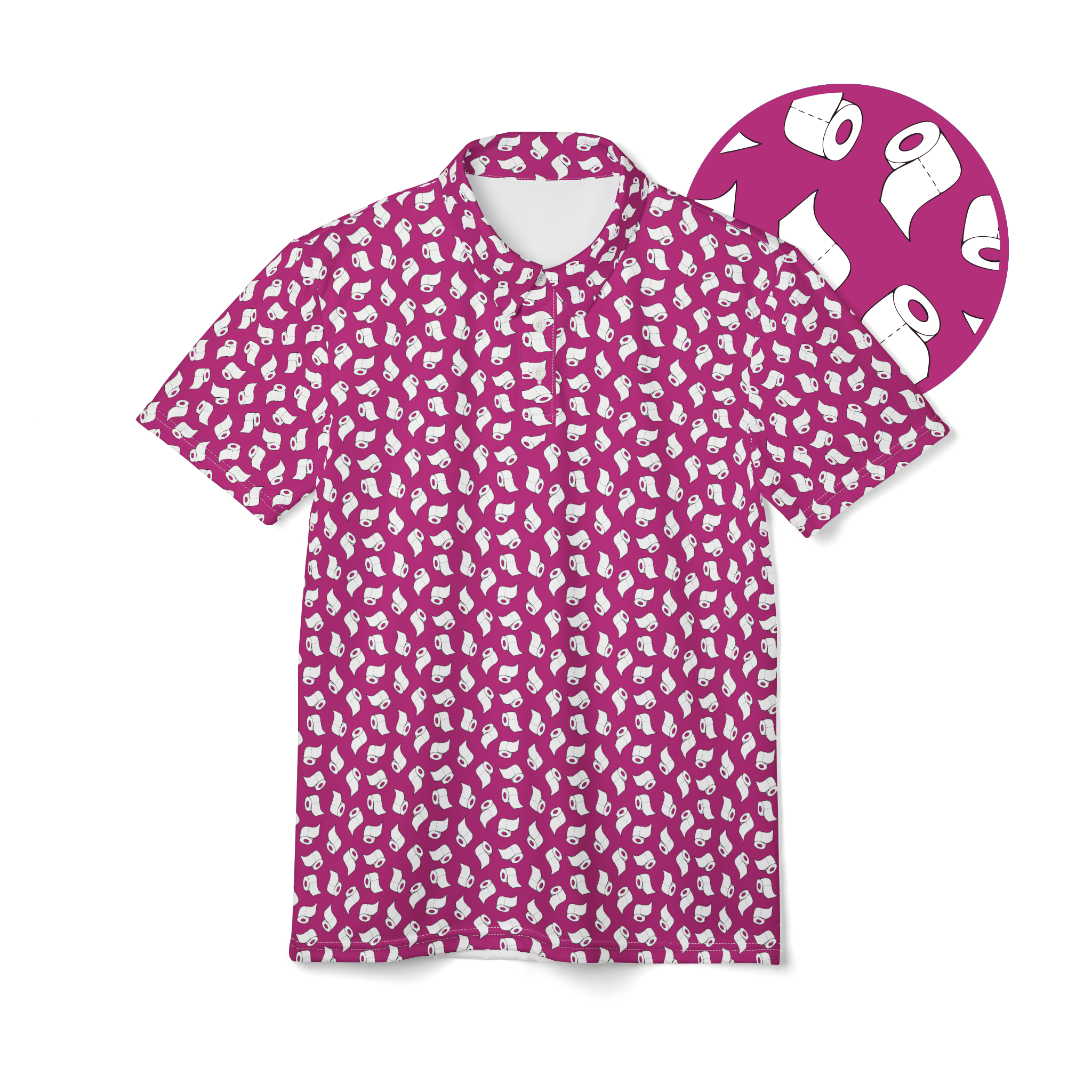 2-Ply Polo Fuchsia