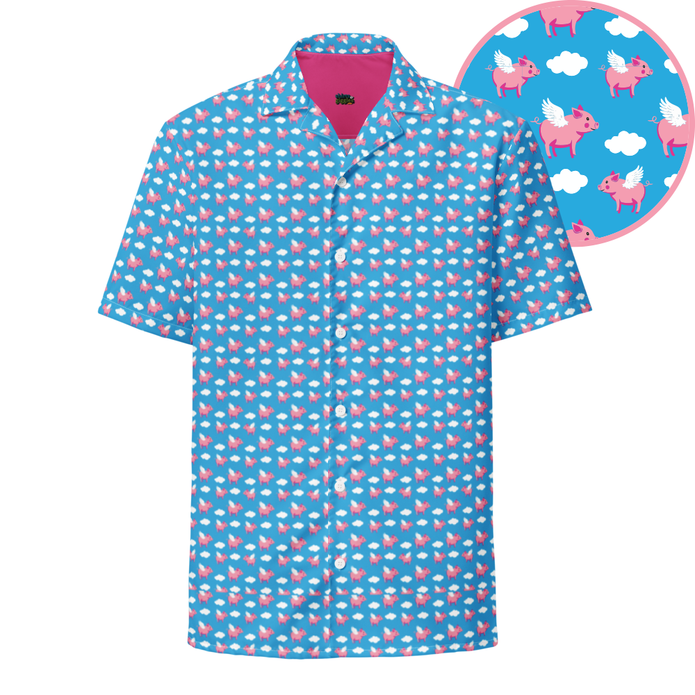 When Pigs Fly Button Shirt