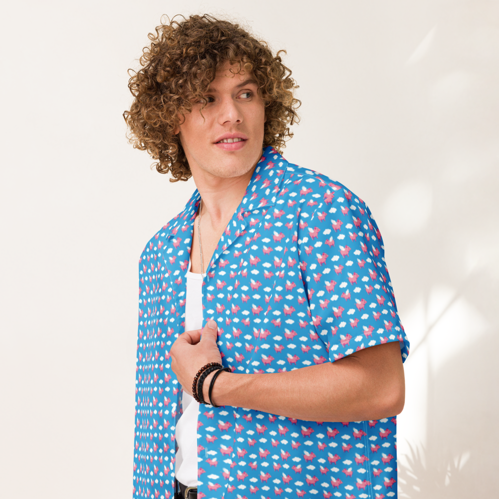 When Pigs Fly Button Shirt