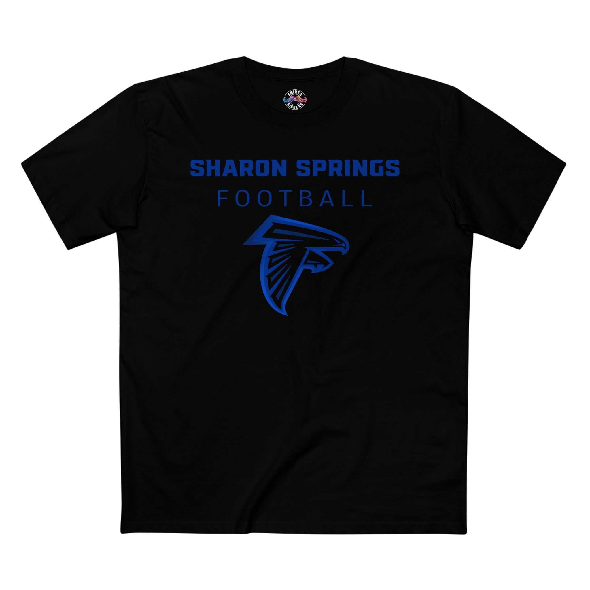 Sharon Springs Blue on Black Tee