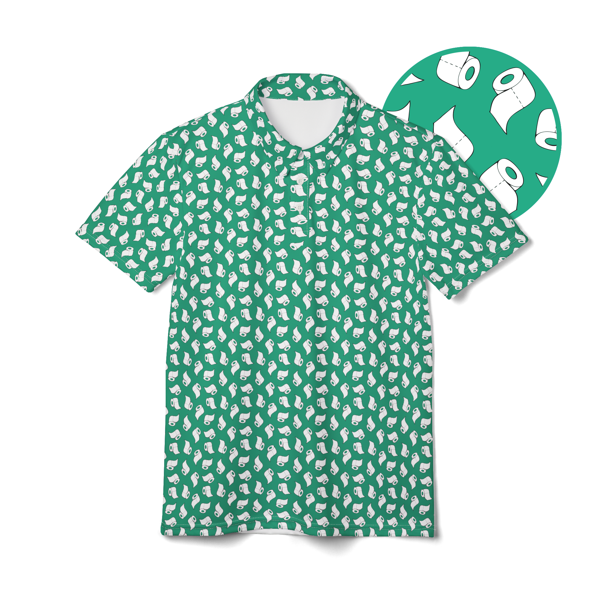 2-Ply Polo Teal